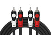 Kirlin A402-1.5BK Cable Patch 2XRCA-2XRCA 1.5M Noir