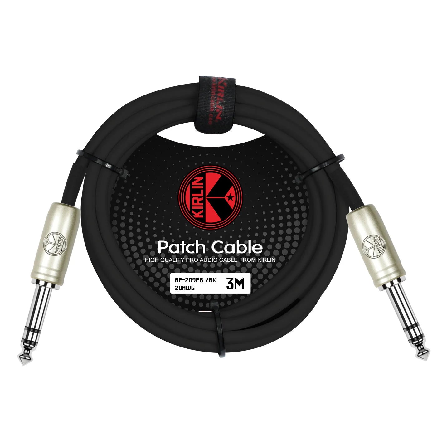 Kirlin AP209-3BK Cable Patch 3M Jack-Jack