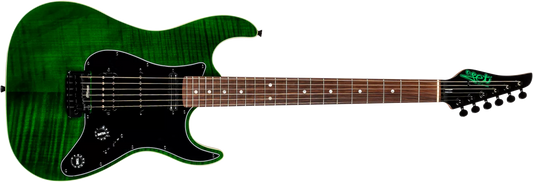 Jet Guitars JS450TGRR Tiger Transparent Green