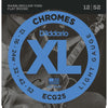 D'Addario Chromes ECG25 Light 12-52 Flat Wound