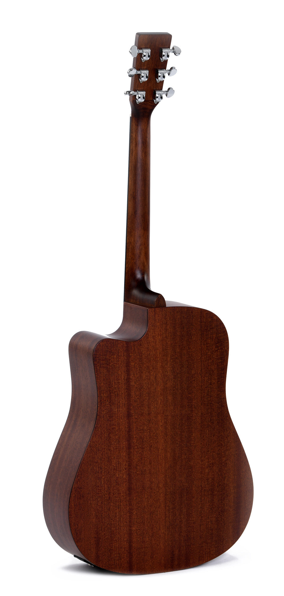 Modèle DMC-15E, Dreadnought pan coupé, table acajou massif, f/e acajou, touche micarta, EQ Fishman, naturel satiné