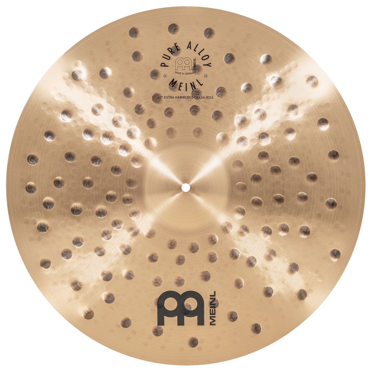 Crash Ride 22" Extra Hammered Meinl Pure Alloy fini traditional martelé