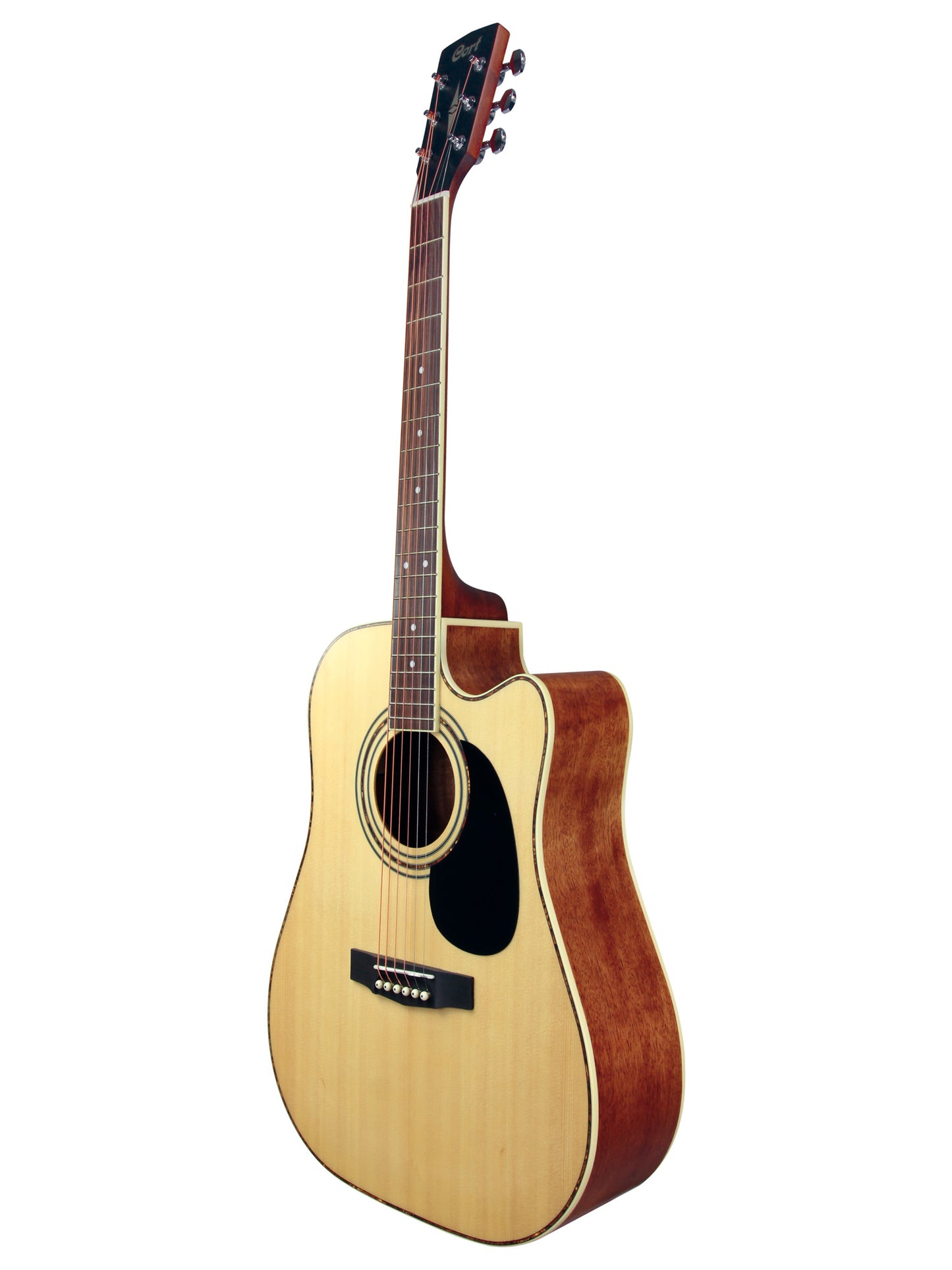 AD880CE, Dreadnought, table épicéa, fond & éclisses acajou, touche & chevalet merbau, EQ Cort CE304T, naturel satiné