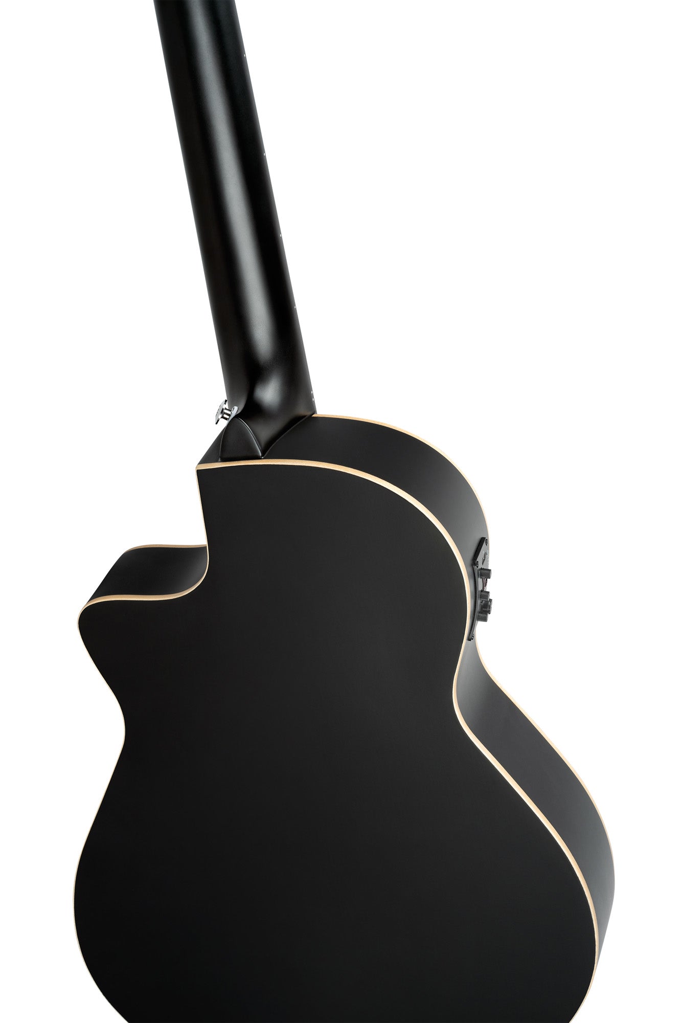 RCE12534-SBK, corps Thinline, pan coupé, EQ Magus X/G, table épicéa, f/e acajou, sillet 45 mm, housse, noir satiné