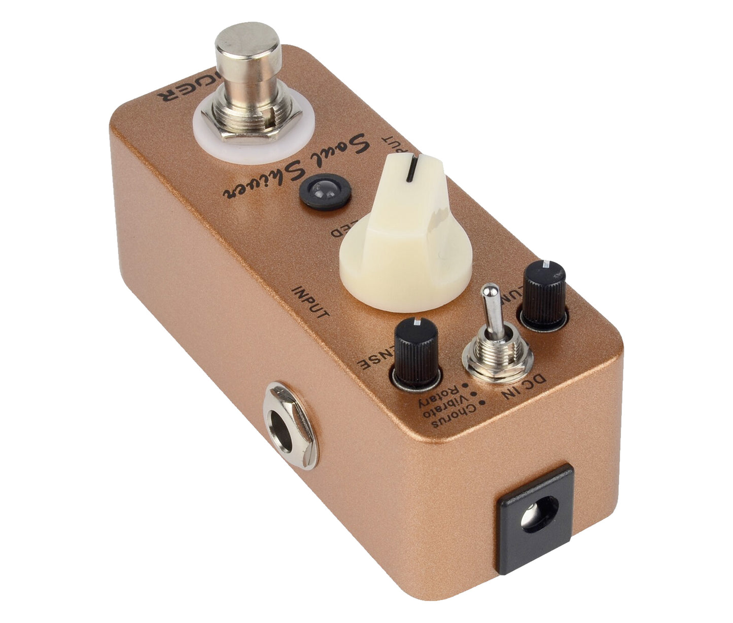 Pédale SOUL SHIVER, univibe (Chorus/Vibrato/Rotary), boîtier métal, true bypass, bronze