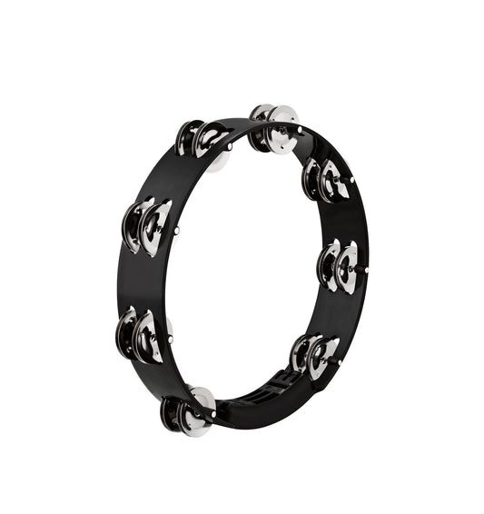 Tambourin Headliner ABS 10", 2 rangée de cymbales acier inoxydable, noir