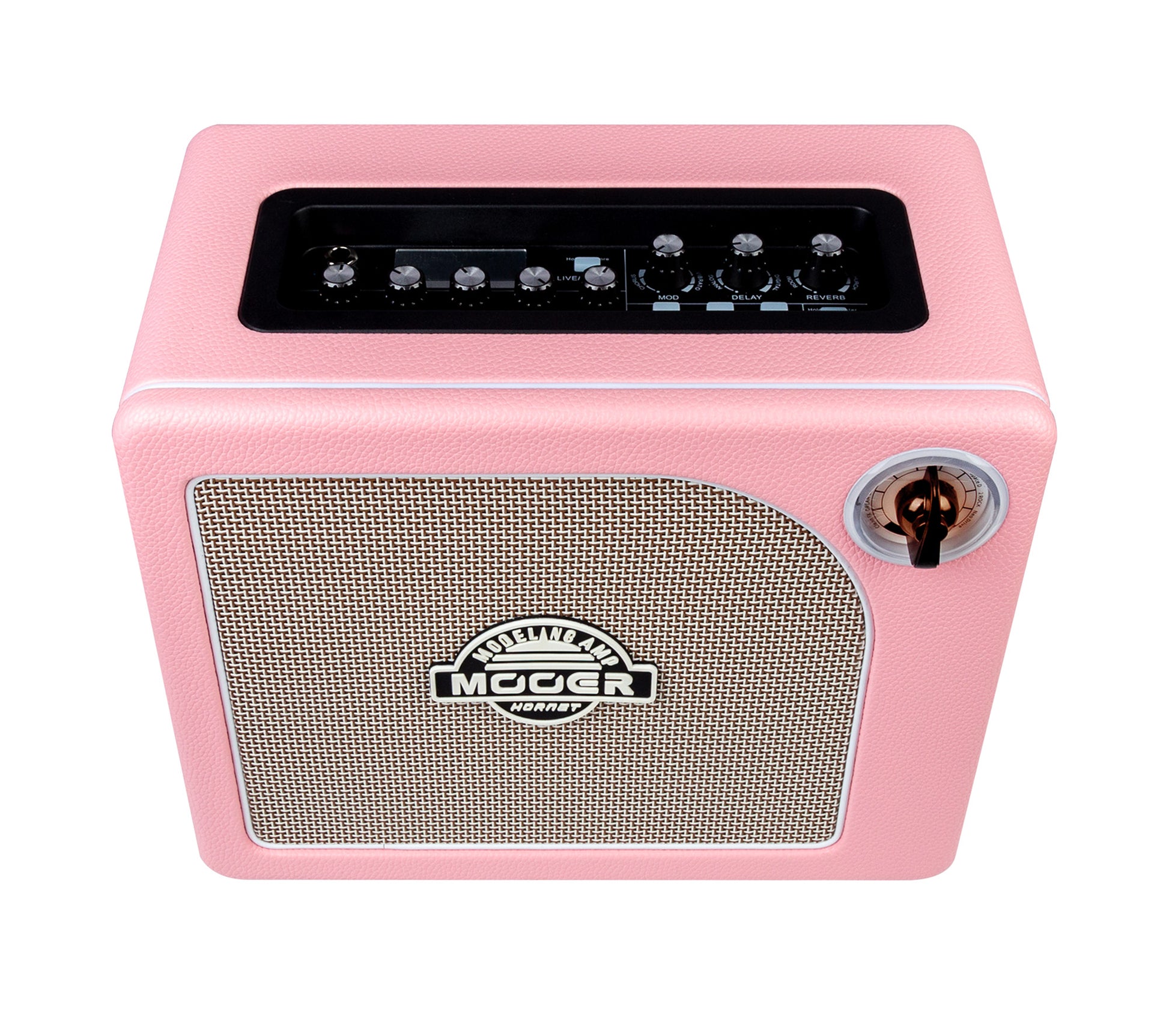 Ampli HORNET PINK, 15W, HP 6.5", 9 modélisations d'amplis haute-qualité, effets Modulation/Délai/Réverb, rose