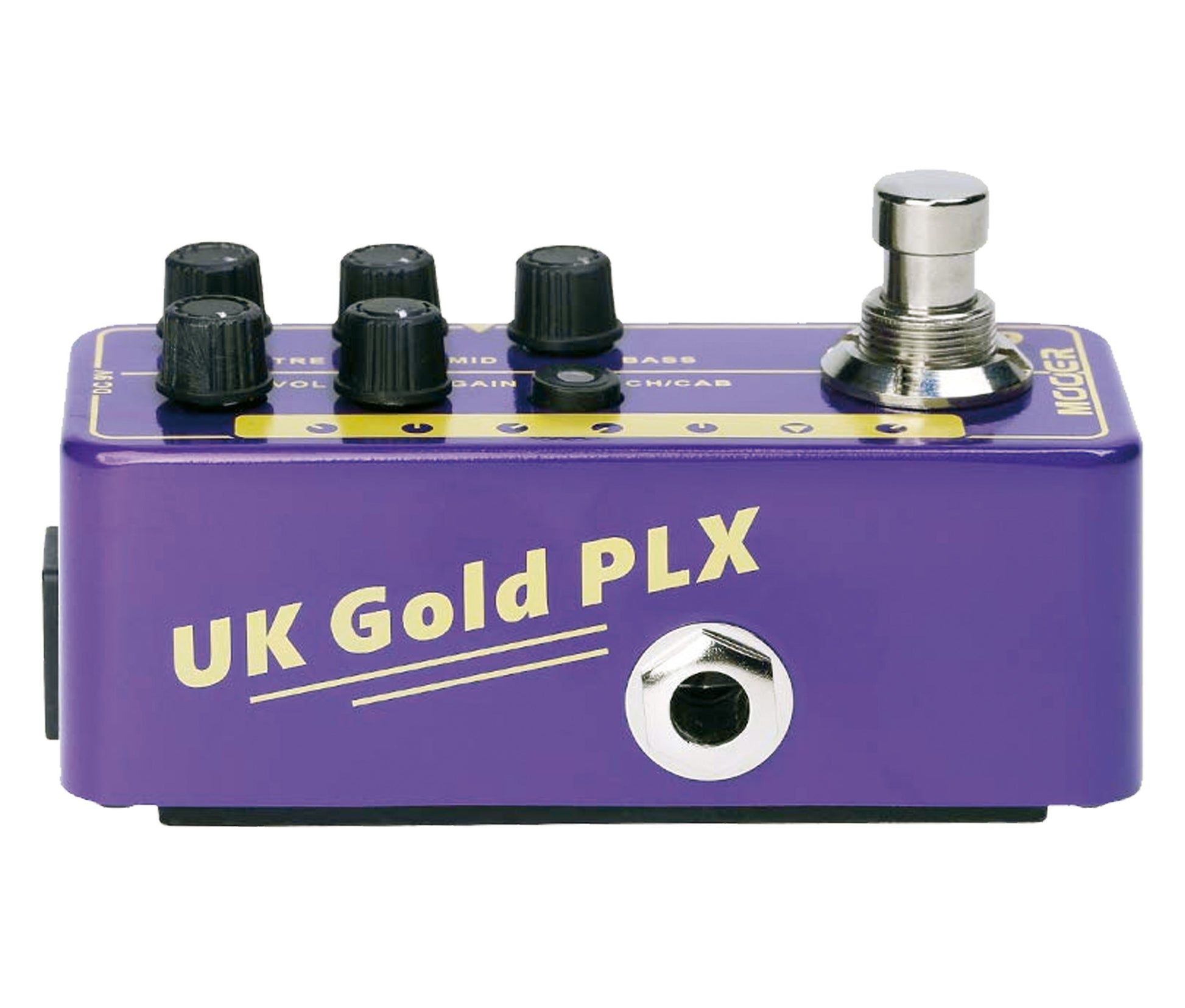 Pédale UK GOLD PLX, préampli numérique type Classic British 50W 1967, deux canaux, EQ 3 bandes par canal, violet
