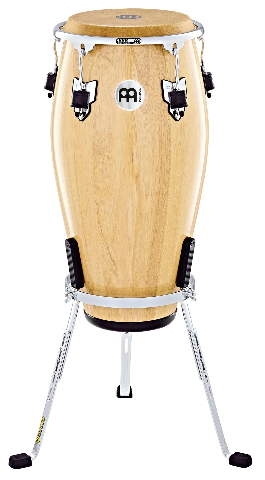 Quinto 11", hévéa, 76 cm, peau buffle, cercle SSR 2.6mm, accast. chromé, support panier Steely 2 chromé, Natural brilliant