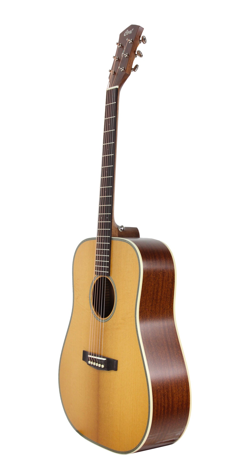 Essence D4, table épicéa Sitka massif torréfié, f/e acajou, touche & chevalet palissandre, semi brillant