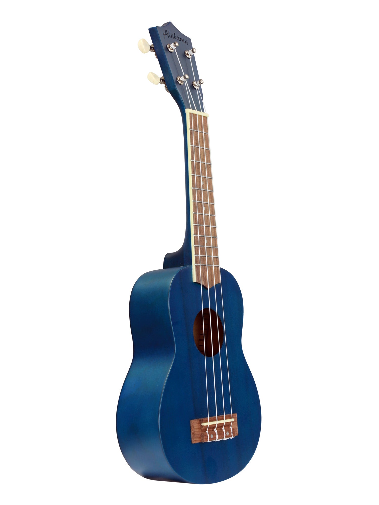 Ukulélé Soprano, table agathis, fond & éclisses agathis, manche okoume, touche noyer, avec housse, bleu