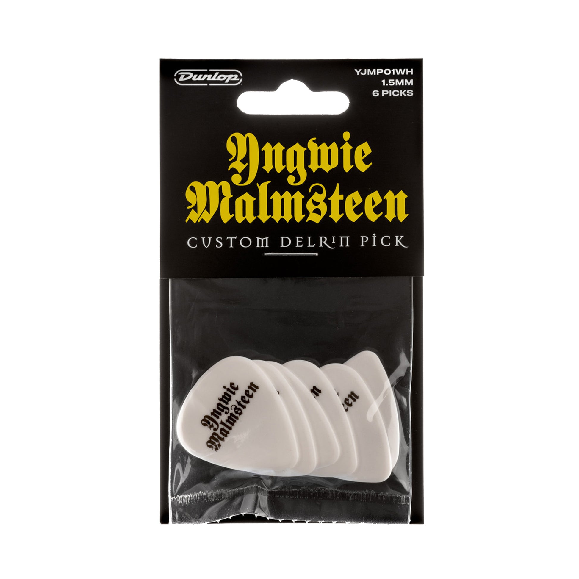 Sachet de 6 médiators Yngwie Malmsteen Custom Delrin 1.5 mm