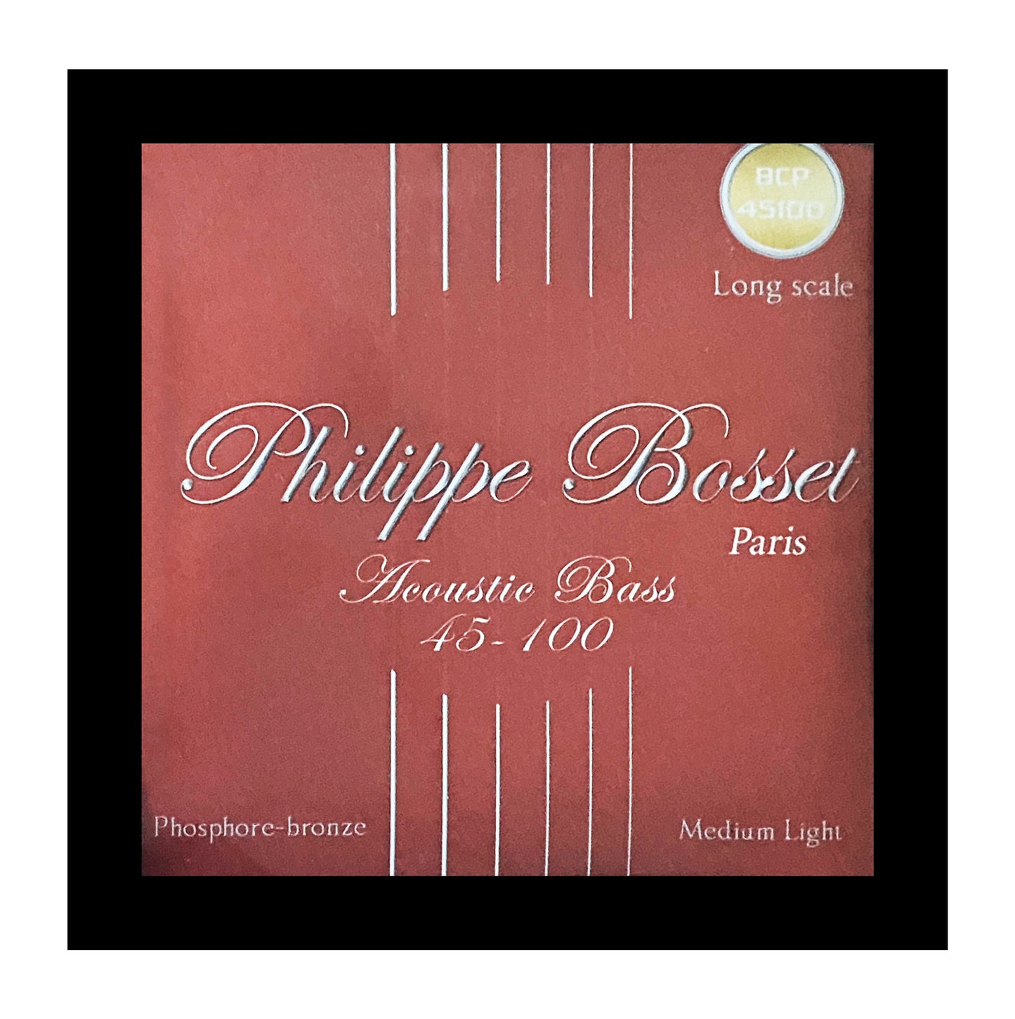 Jeu de cordes pour basse acoustique Medium Light (45-65-85-100), Long scale 34", phosphore bronze