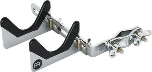 Support shaker, longueur ajustable de 1 à 6" (2.5 à 15.3cm), protections caoutchouc, avec attache, acier chromé