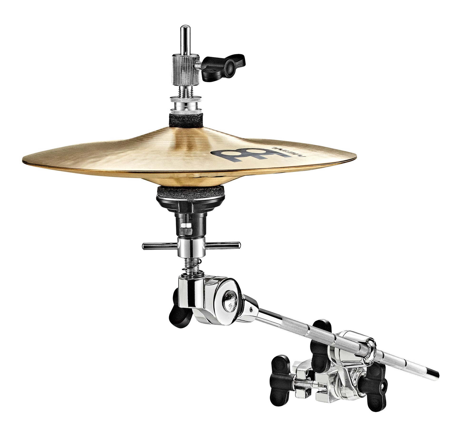 Charleston auxiliaire. Perchette avec tilter et attache Meinl. Chromé