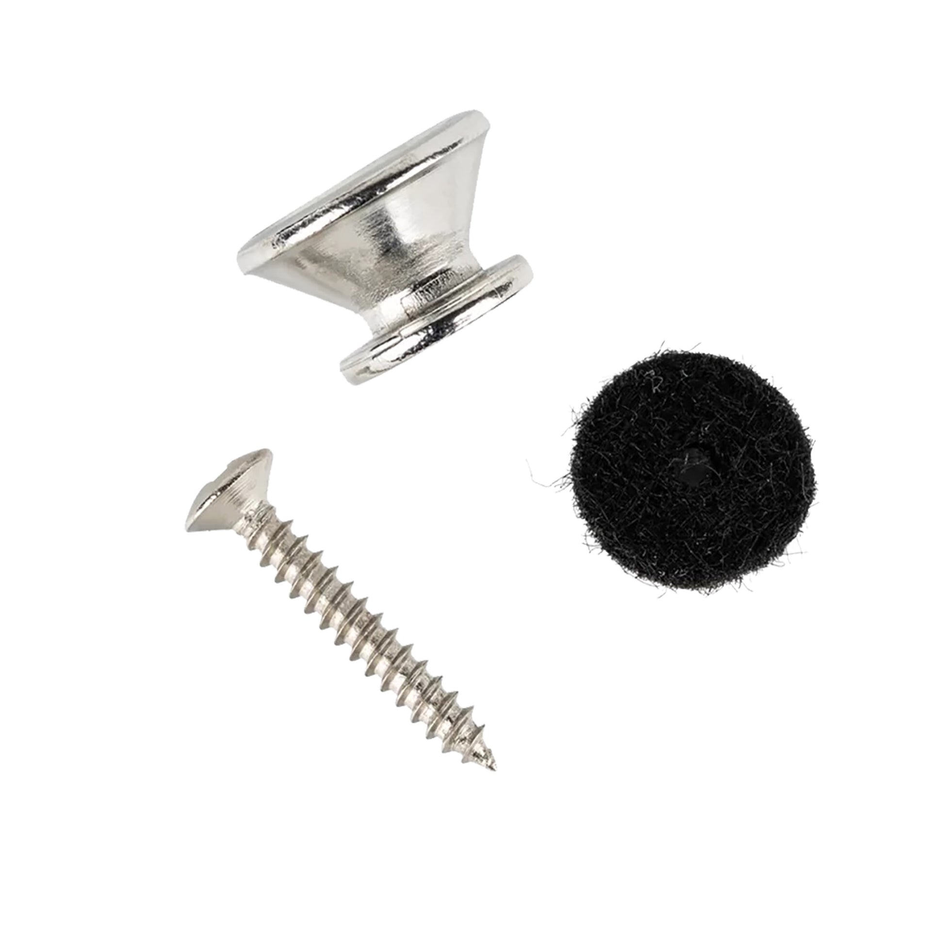 OSTP2-CR, paire d'attaches-courroie Ortega, avec feutrines et vis, chromé