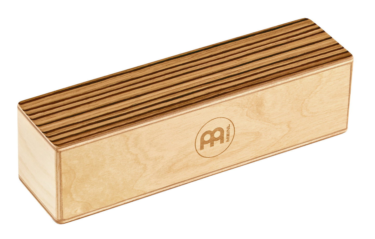 SHAKER MEINL BOIS, RECTANGULAIRE, MEDIUM, BOULEAU BALTIQUE, HAUT/BAS EXOTIQUE ZÉBRÉ