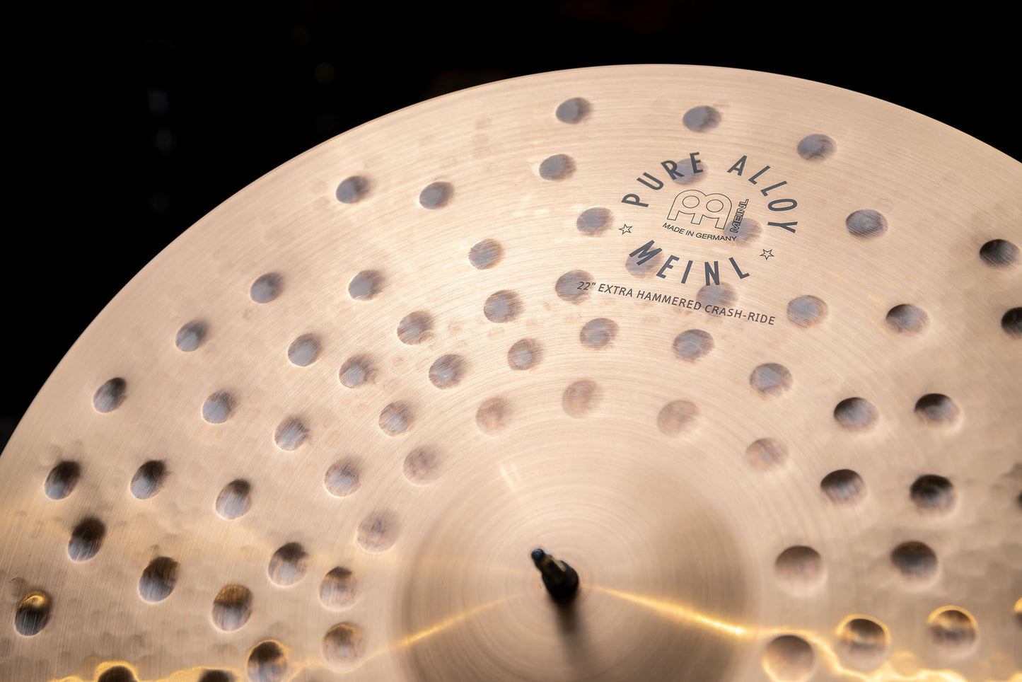Crash Ride 22" Extra Hammered Meinl Pure Alloy fini traditional martelé