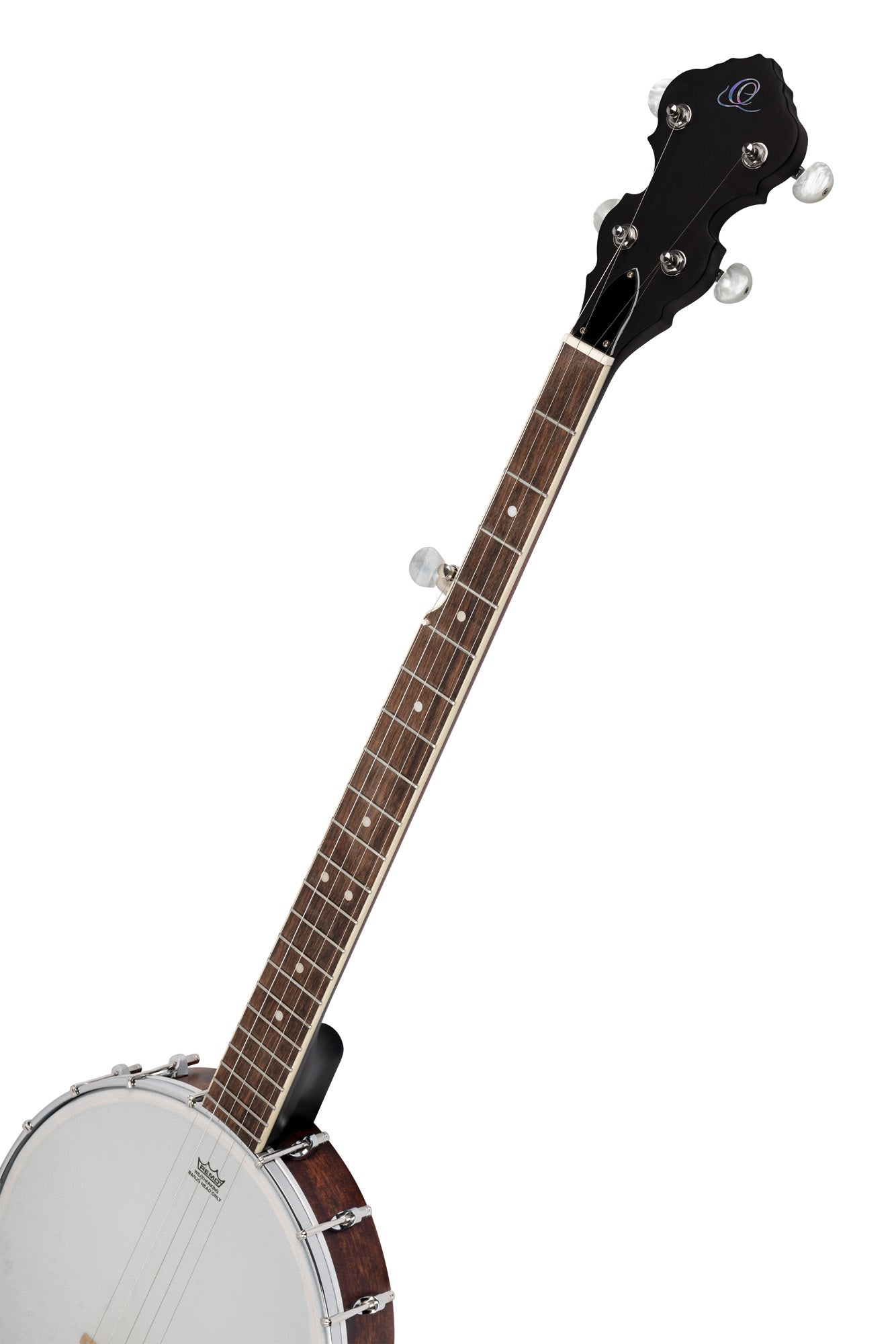 OBJ150OP, banjo 5 cordes fond ouvert, 18 tirants, cercle acajou, manche acajou, whiskey burst satiné