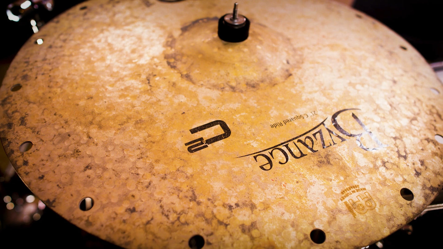RIDE MEINL BYZANCE 21" VINTAGE, SIGNATURE CHRIS COLEMAN,ALLIAGE BRONZE B20, MARTELÉE A LA MAIN, FINITION BRUT