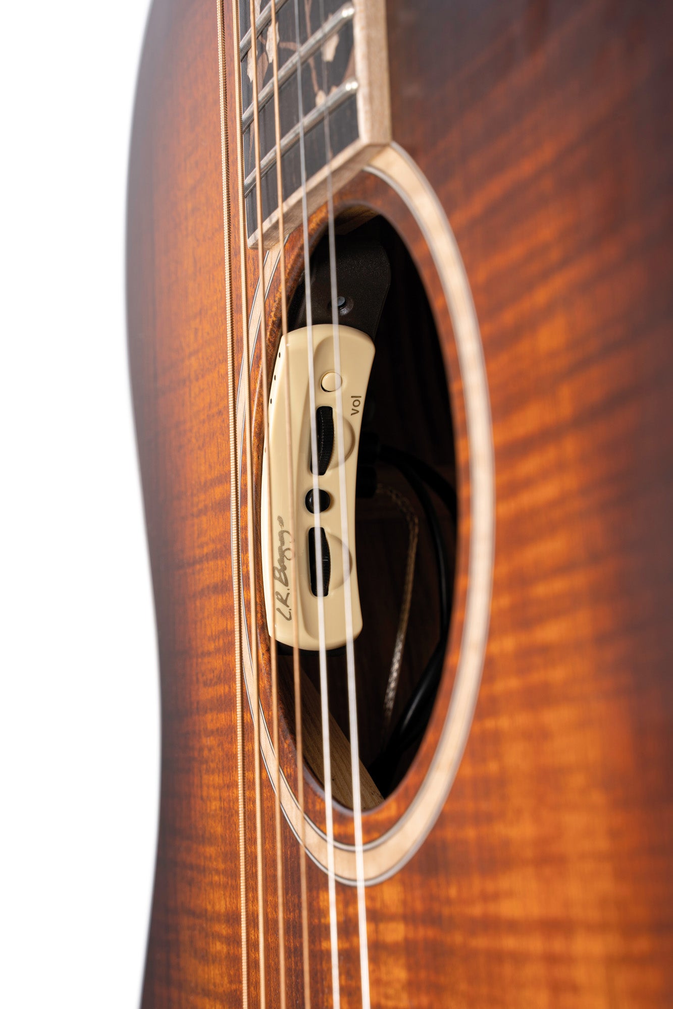 THE BLACK TREE, série limitée, table blackwood massif, f/e blackwood massif, EQ LR Baggs Anthem, étui, light burst satiné