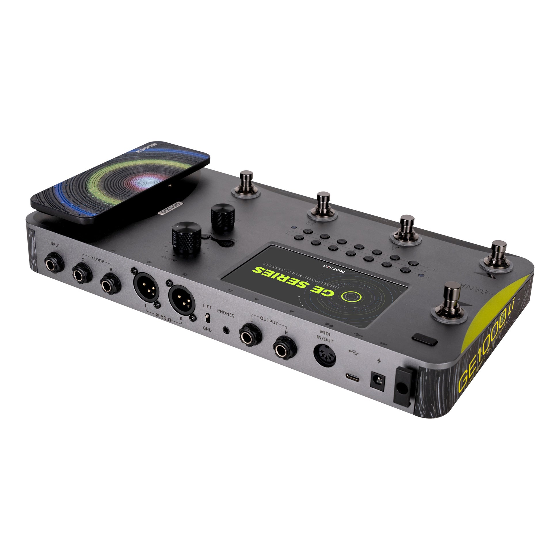 Pédalier multi-effets GE1000 Li, fichiers MNRS provenant du cloud GE (IR), 255 presets utilisateur, batterie lithium, noir