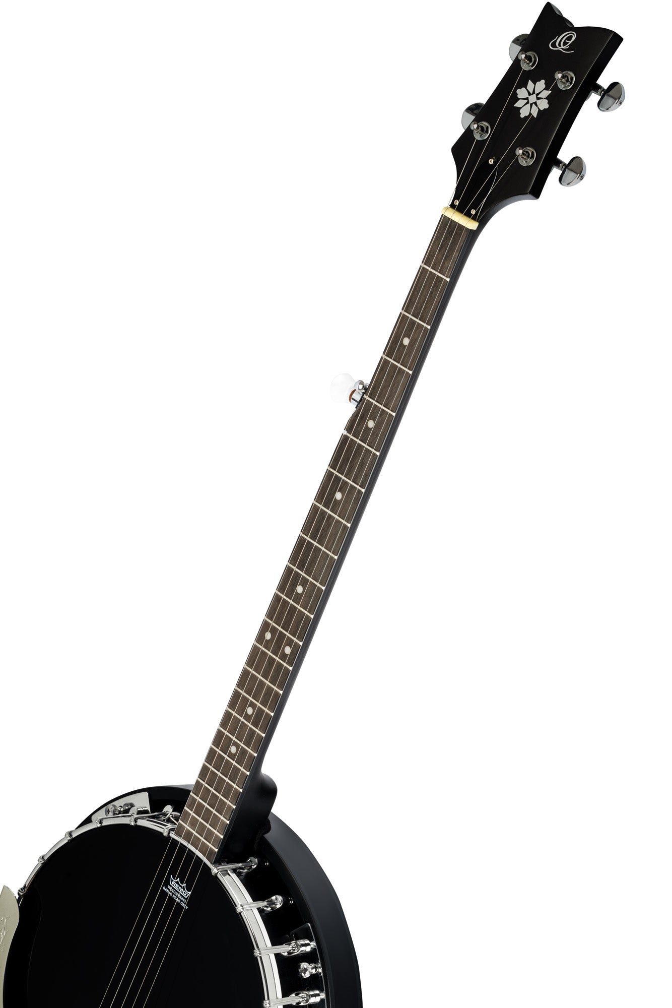OBJ250, banjo 5 cordes, 24 tirants, cercle acajou, manche acajou, résonateur acajou, housse, noir satiné