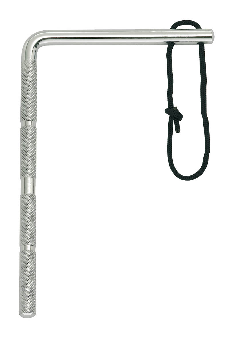 Support triangle en L avec cordelette, acier chromé