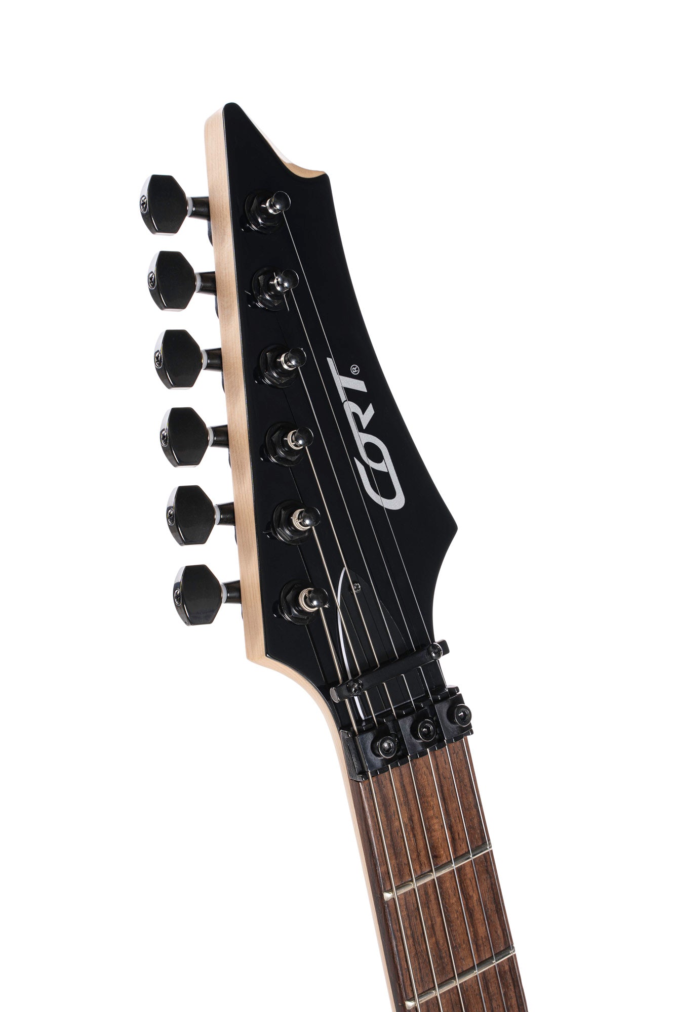 X300, corps tilleul, manche érable, touche palissandre, vibrato Floyd Rose, 2 micros EMG RetroActive Hot70, flip blue