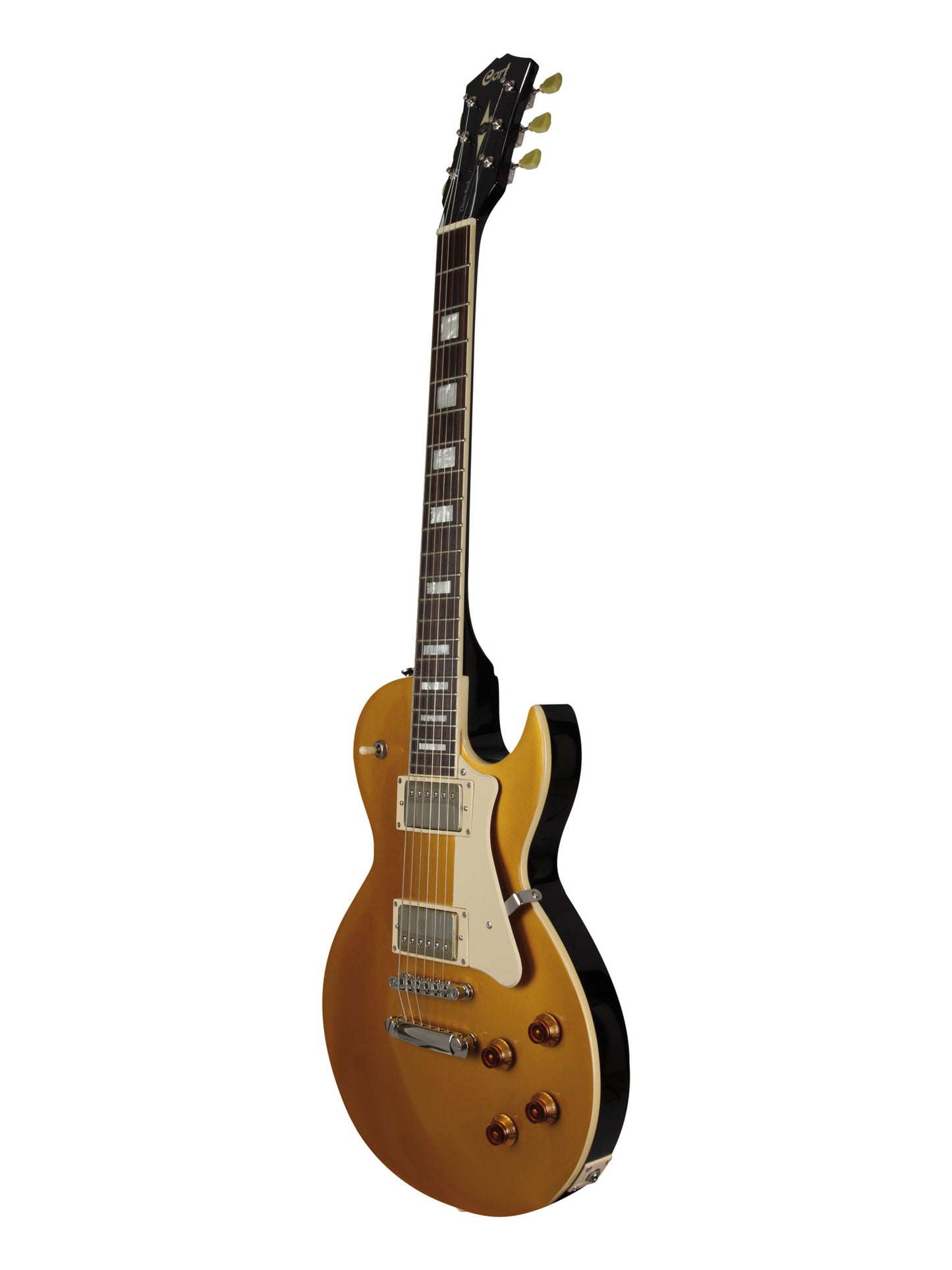 CR200, corps acajou, manche collé acajou, touche jatoba, 2 micros doubles ClassicRocker-II, chevalet T.O.M., gold top