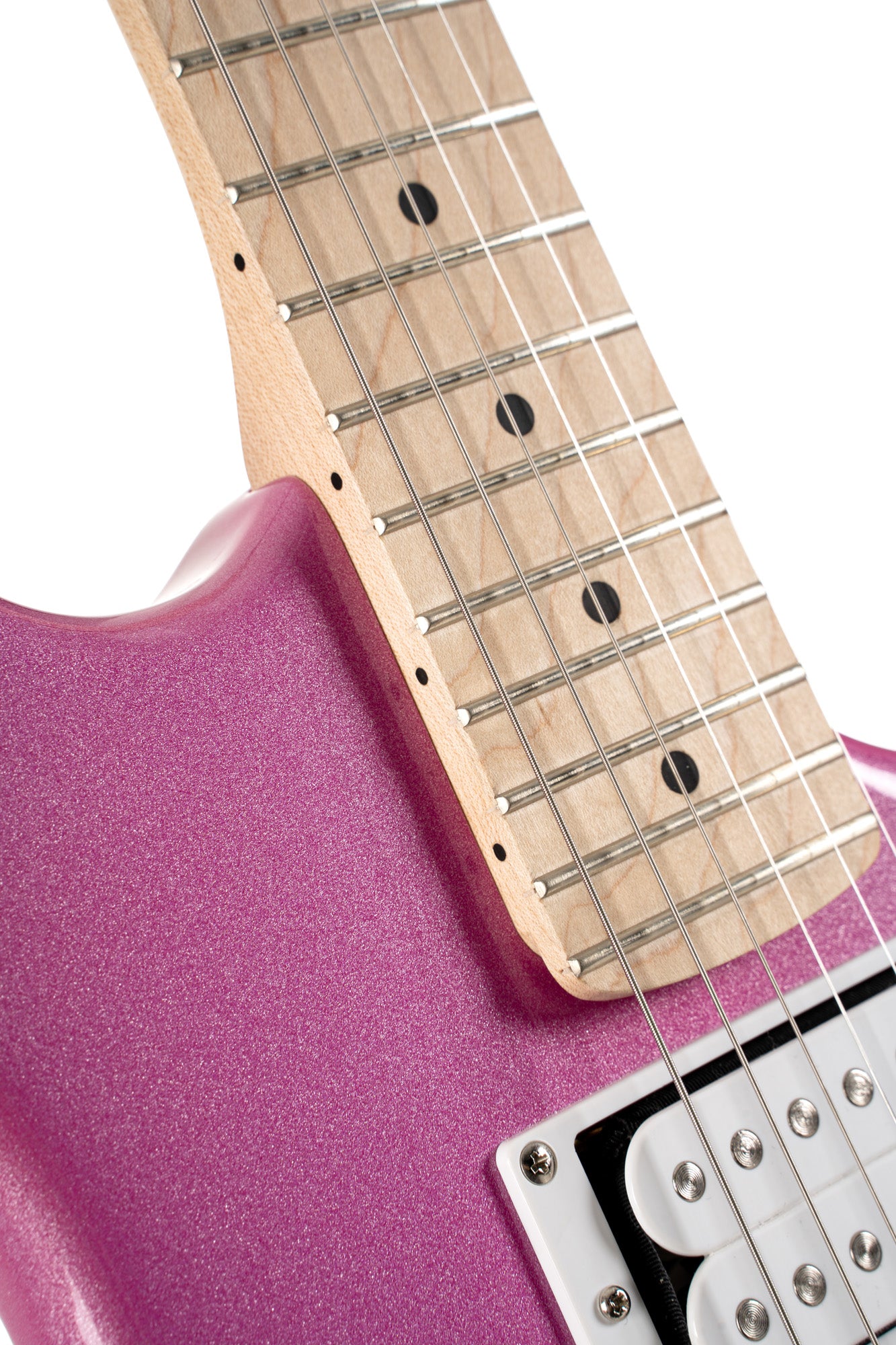 G250 SPECTRUM, corps tilleul, manche érable, touche érable, 2 micros double Cort Alnico V, trémolo, violet métallisé