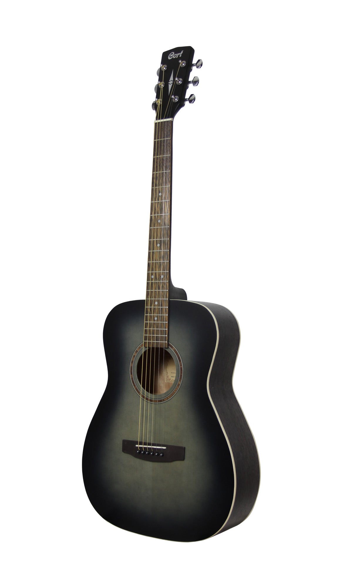 AF550, forme Concert, table épicéa, fond & éclisses acajou, manche acajou, touche & chevalet merbau, noir dégradé pores ouverts