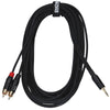 Enova Patch Cable, 3.5mm Jack to 2x RCA, 1m