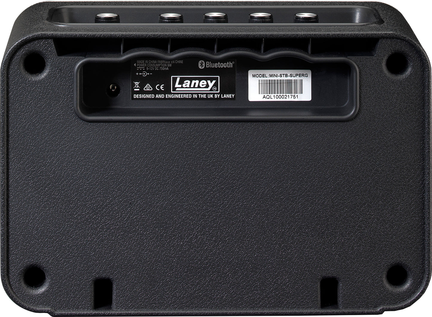 Ampli guitare MINI-STB-SG2 stéréo 2x 3W, connexion Bluetooth, look Supergroup, 2x HP 3", 2 canaux, connectique LSI, noir