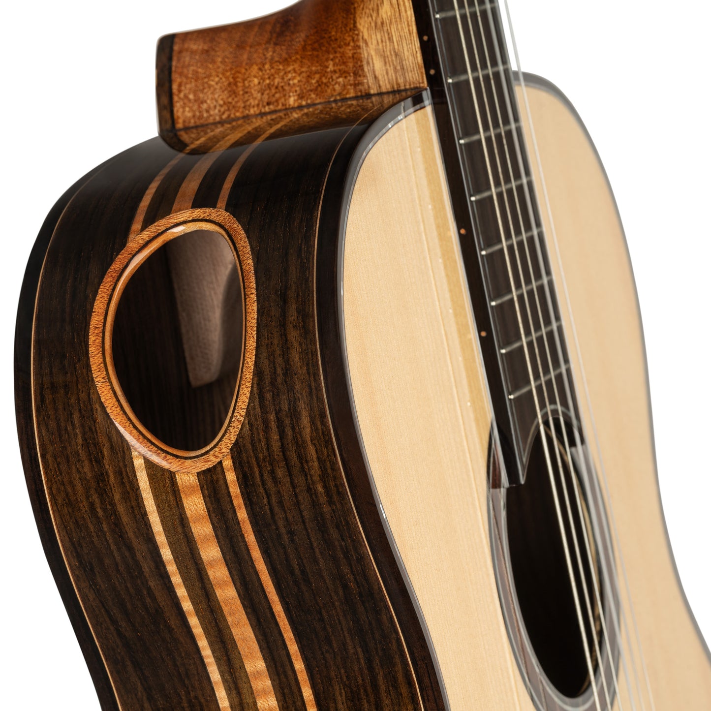 GRANDSUITE, modèle Slim Neck, table épicéa massif, fond & éclisses palissandre, nat. brillant