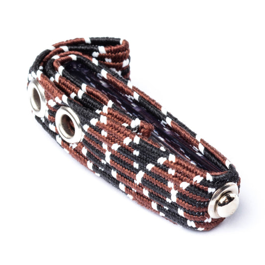 Capodastre élastique Bill Russel pour banjo et ukulélé, bleu et brun