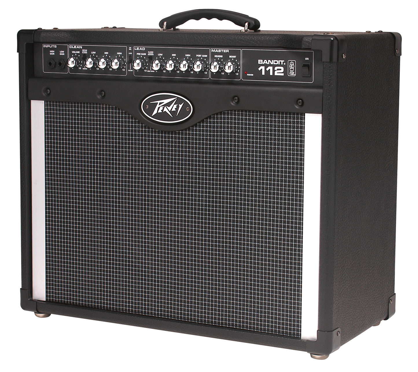 Ampli guitare 100W, HP 1x 12", atténuateur de niveau de sortie, 2 canaux, EQ 3 bandes, Reverb, Boost, sortie DI, finition noir