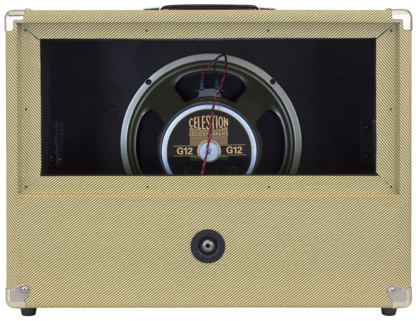 Enceinte guitare 60W, HP 1x 12" Celestion Vintage 30, fond convertible en configuration ouvert/ fermé, finition Tweed