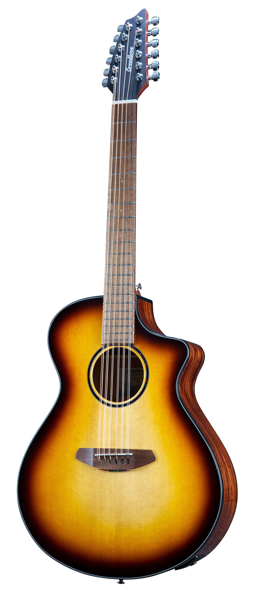 DISCOVERY S CONCERT EDGEBURST 12 CORDES CE , table épicéa sitka massif, f/e acajou, EQ Fishman Presys I, edgeburst