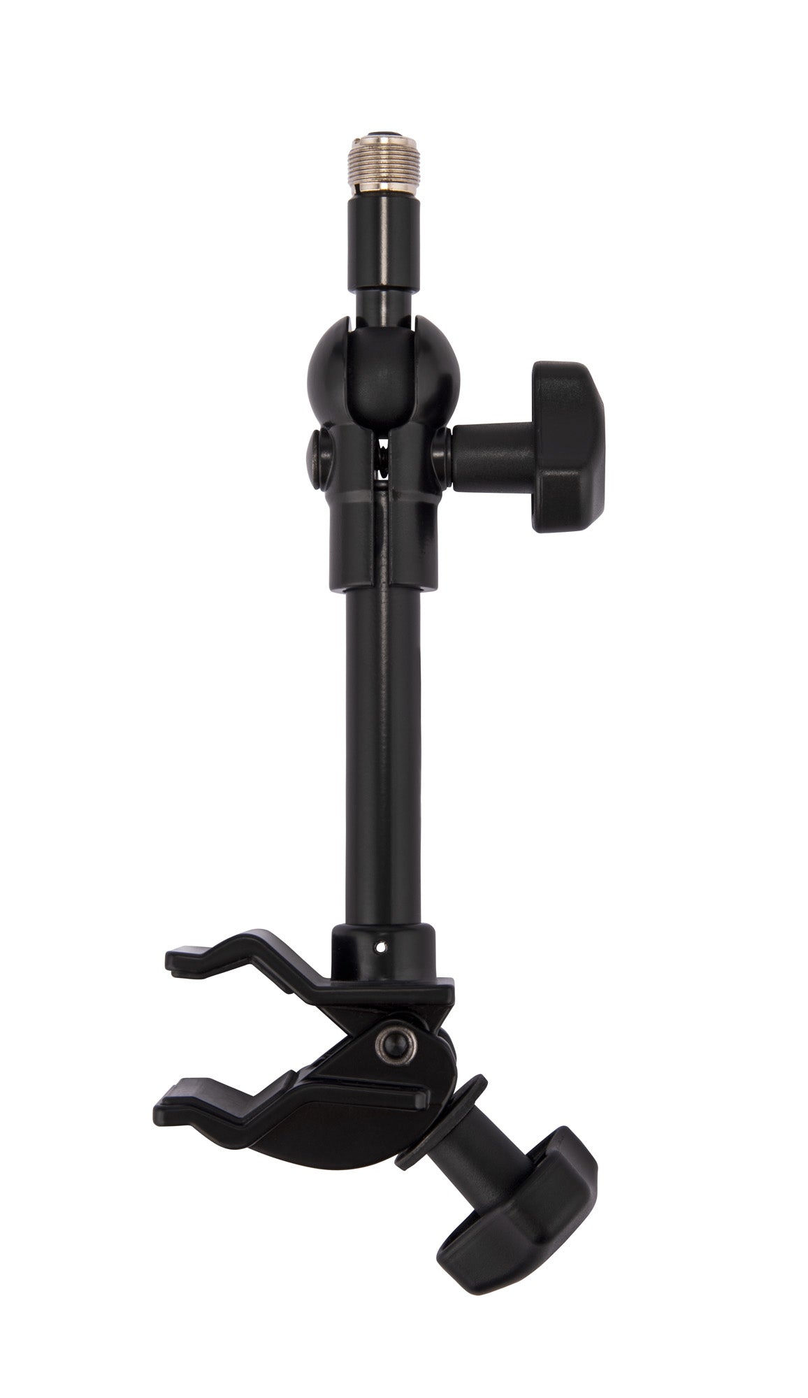 Support pour micro, attache sur pieds ronds ou carrés jusqu'à 3.5 cm d'épaisseur, noir