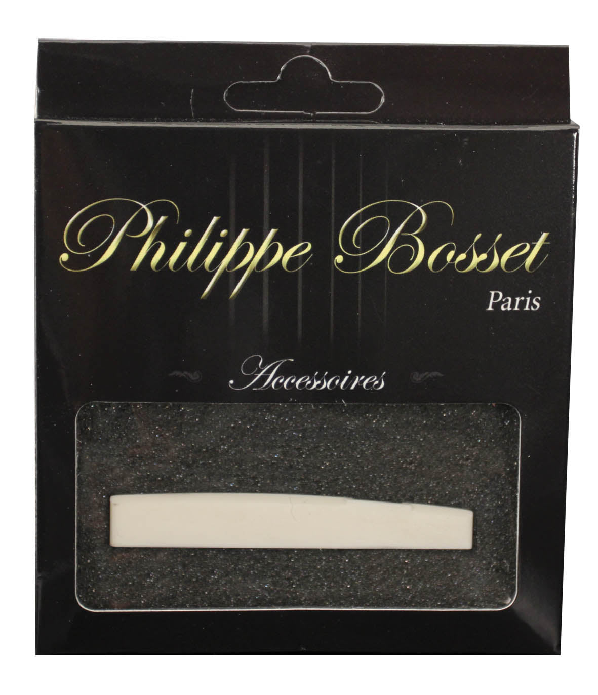 Sillet de chevalet pour guitare folk 12 cordes, os (76 x 3 x 13 mm)