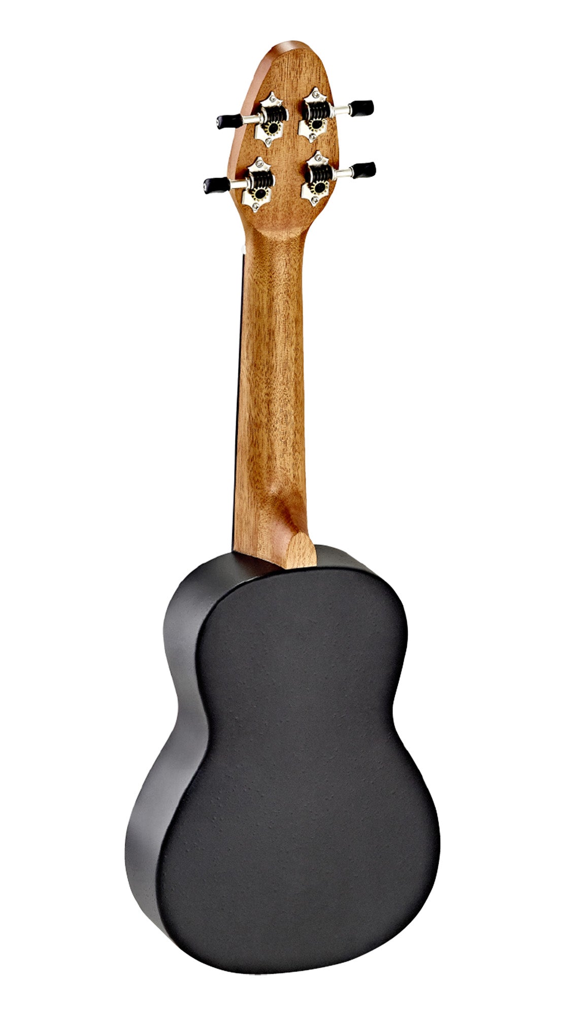 K2-SR, pack ukulélé Soprano, table agathis design"Samourai", corps ABS légèrement galbé, manche okoumé, 12 frettes, accessoires