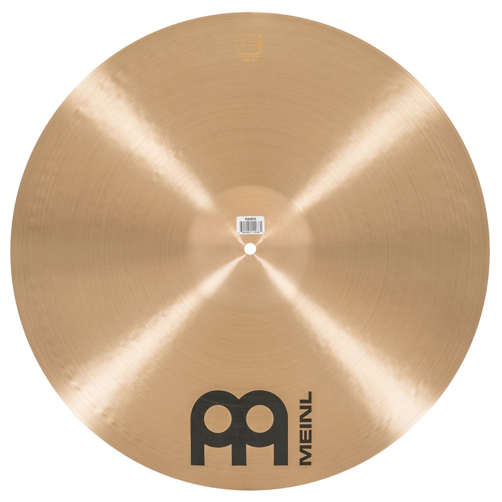 Thin Crash 20" Meinl Pure Alloy fini Traditional martelé