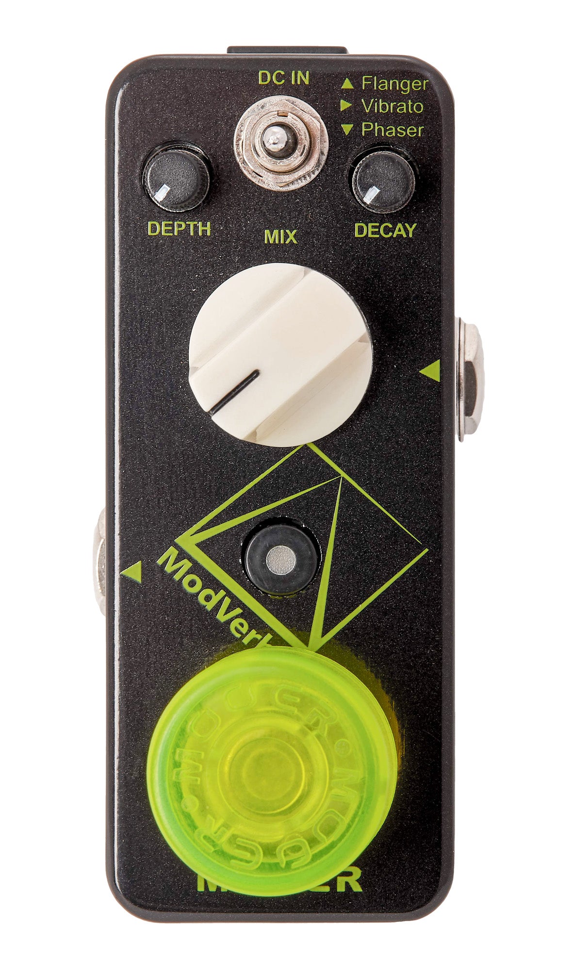 Pédale MODVERB, réverb numérique avec modulation 3 modes (Flanger/Vibrato/Phaser), boîtier métal, true bypass, noir