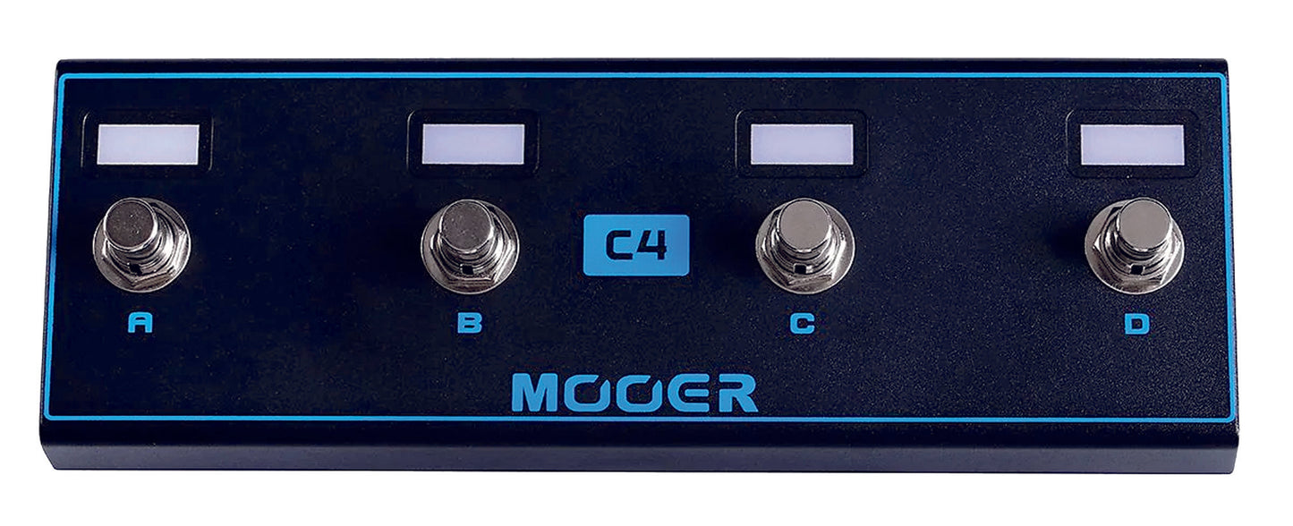 Footswitch sans-fil ASC4, compatible avec les amplis SD30, SD50A et le multi-effets OCEAN MACHINE, 4 commutateurs, noir et bleu