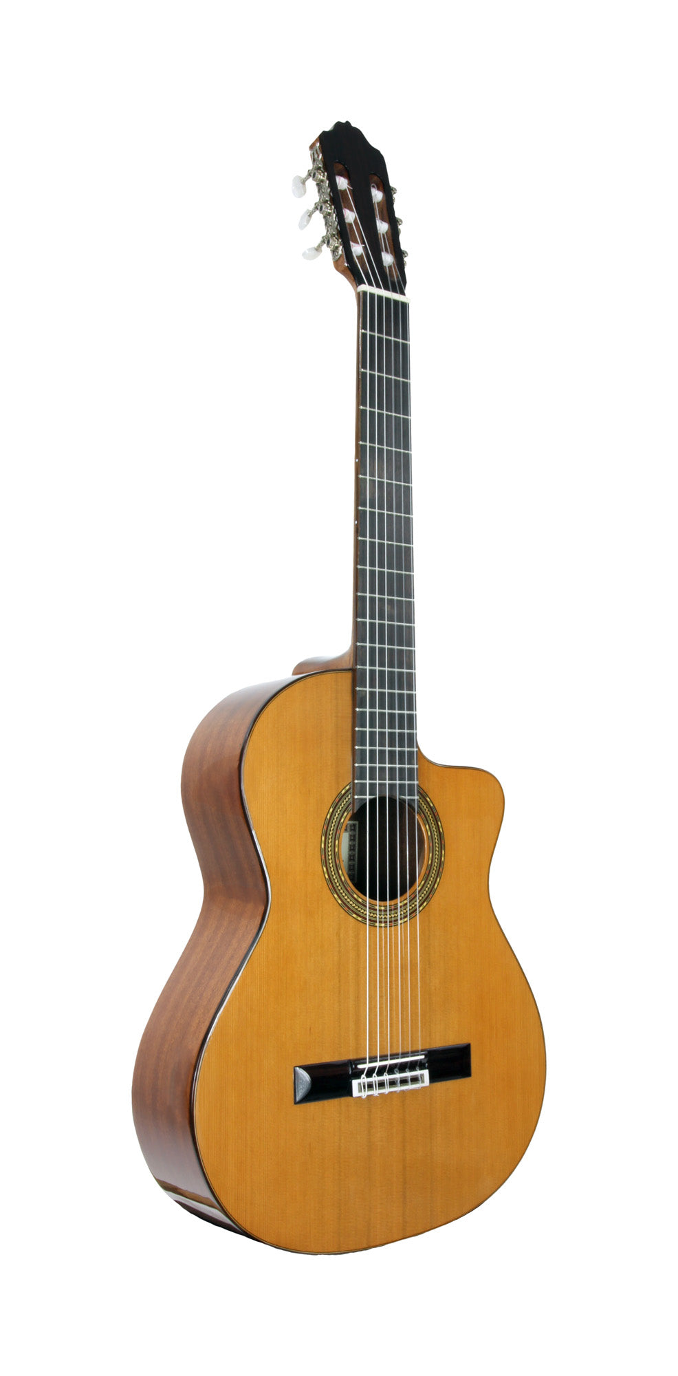 4STCE, pan coupé, table cèdre massif, fond & éclisses acajou, sillet de tête 52 mm, EQ Fishman Sonitone, naturel brillant