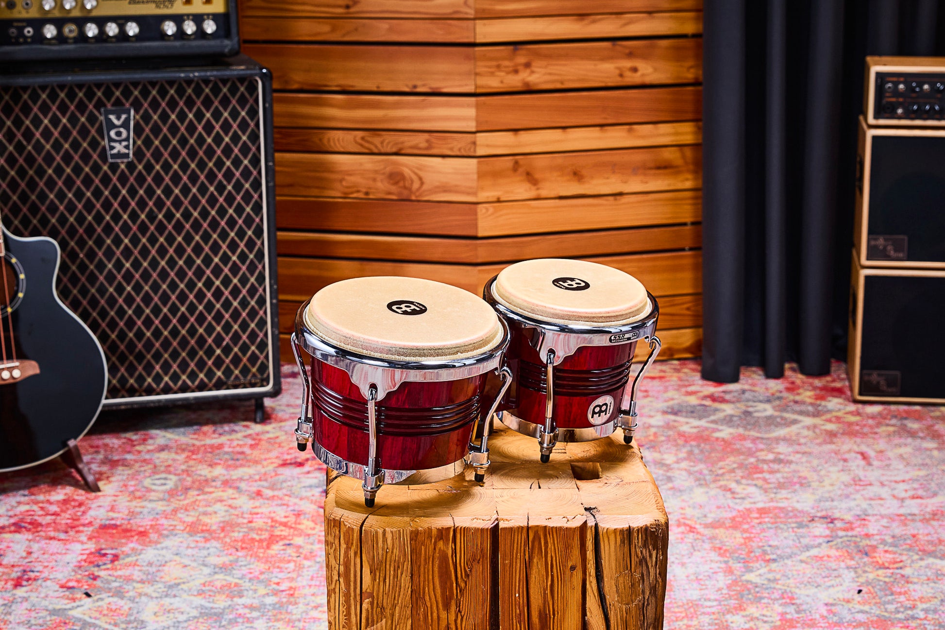 Bongos Meinl Marathon Exclusive 6" 3/4 & 8" Bordeaux Chromé