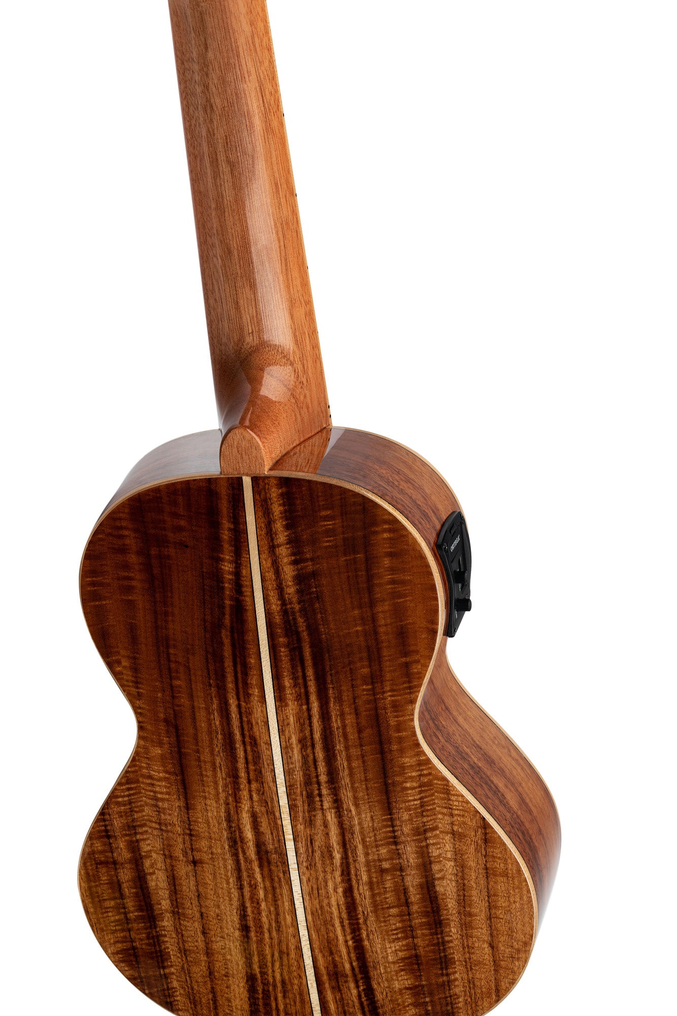 RGLE18ACA, EQ Ortega MagusUke, table acacia massif, fond & éclisses acacia, manche acajou (47 mm au sillet), housse luxe