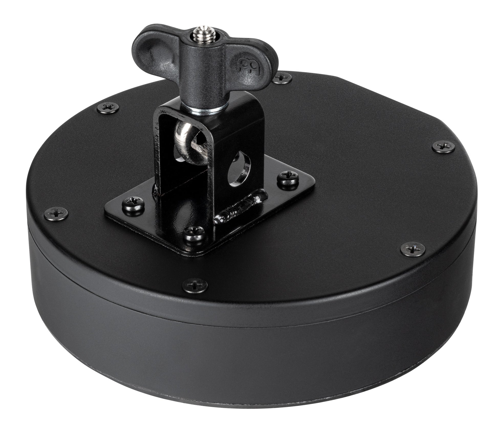 Pad de percussion compact électronique avec 5 sons différents, batterie rechargeable et adaptable à une perche de cymbale