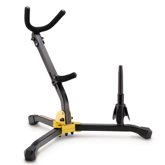 Support pliable saxophone alto ou ténor avec cône flûte ou clarinette, housse (poids: 1.1 kg, taille replié: 31 x 14 cm)